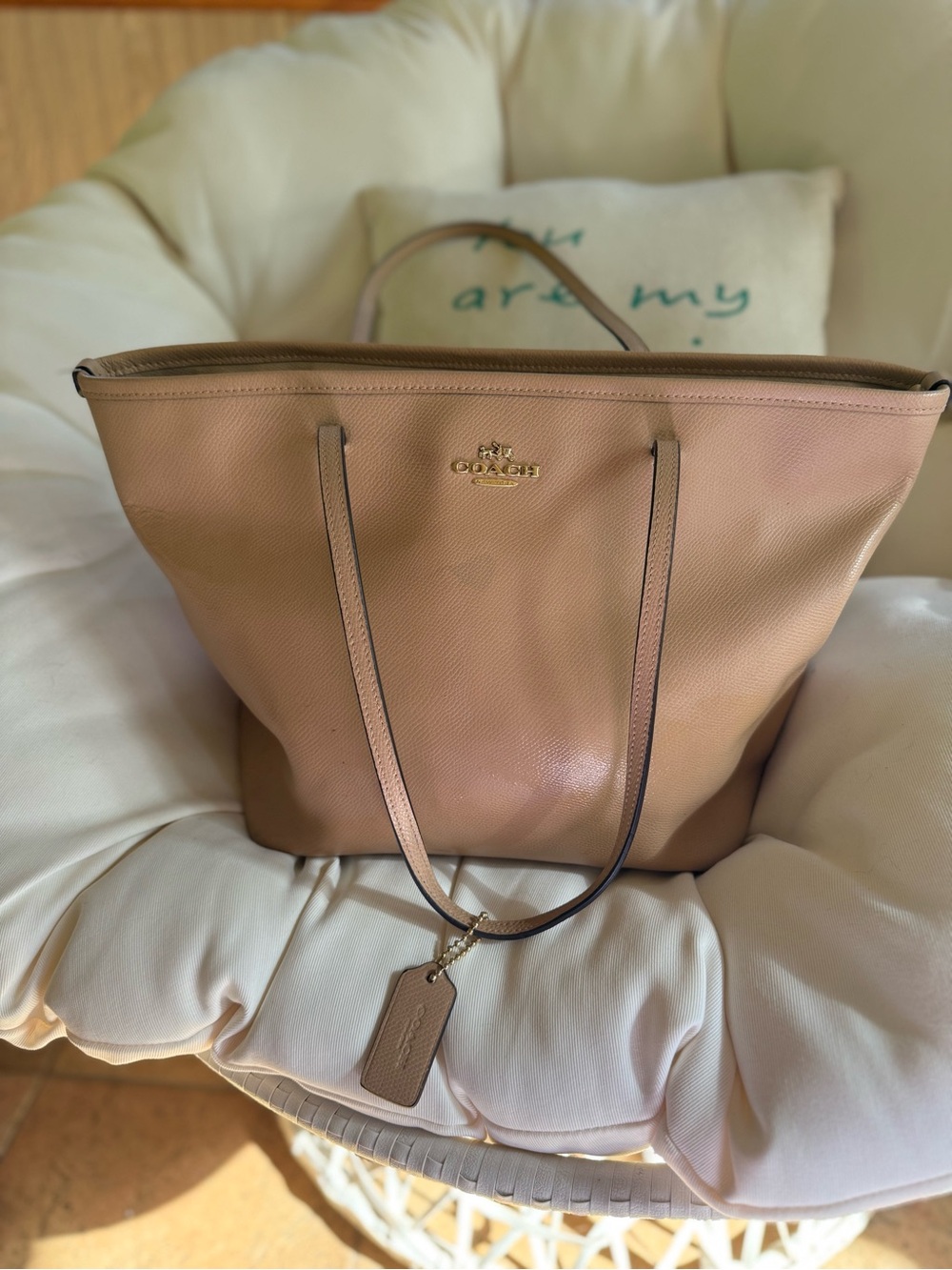 Coach City Tote in Neutral Beige